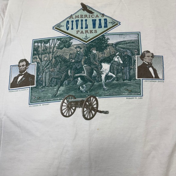 Vintage‎ Civil War Parks tee XL fits L Eastern National USA cotton graphic shirt - Picture 4 of 9